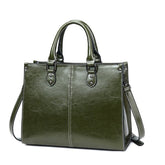 Oil Wax Stitching Leather Portable Shoulder Messenger Bag - Shah S. Sahota